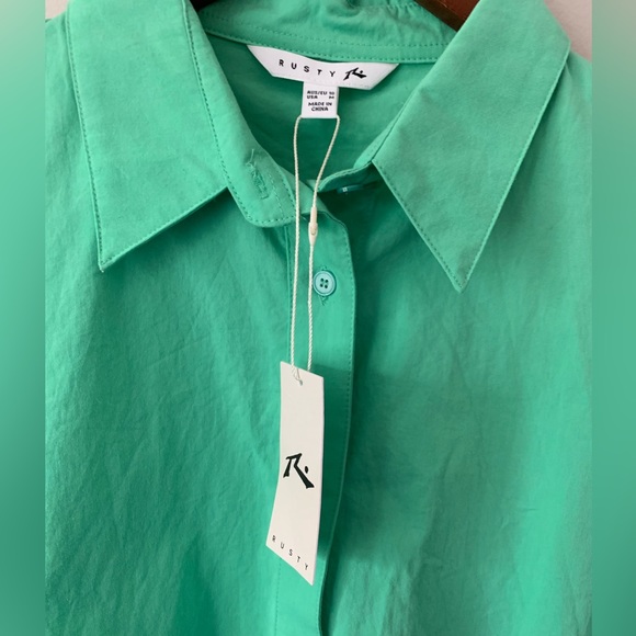 NWT Rusty Surf Popsicle Evergreen Long Sleeve Button Up Shirt Size Medium - Picture 7 of 12